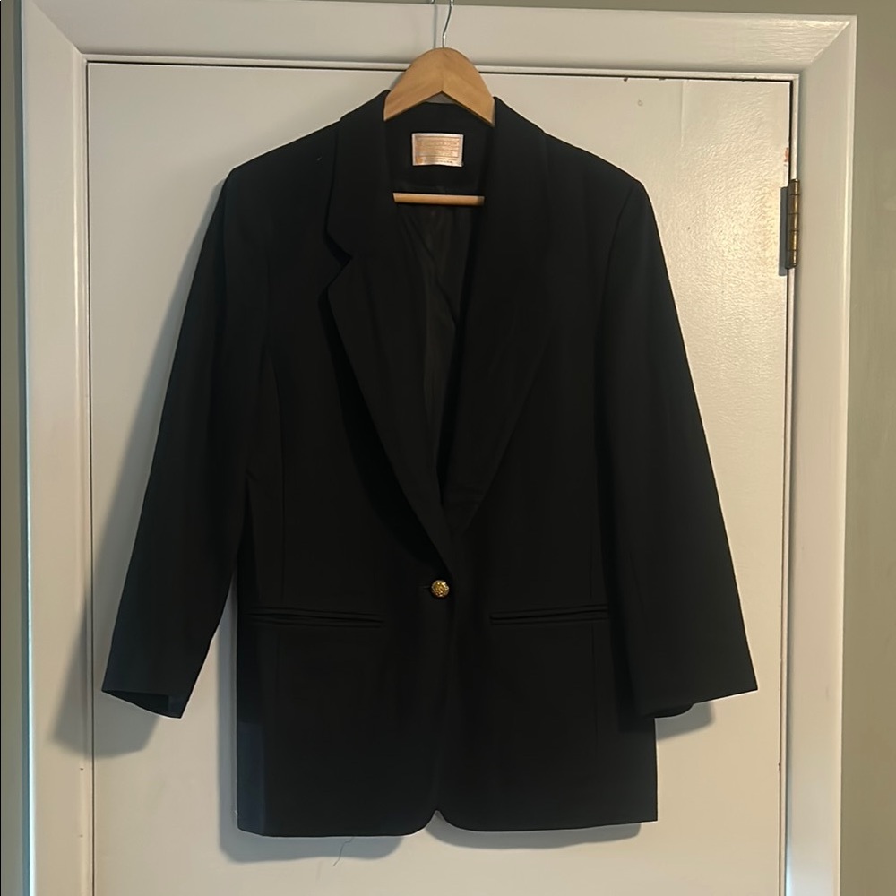 Pendleton Black Blazer Classic Tailored Suit Jacket